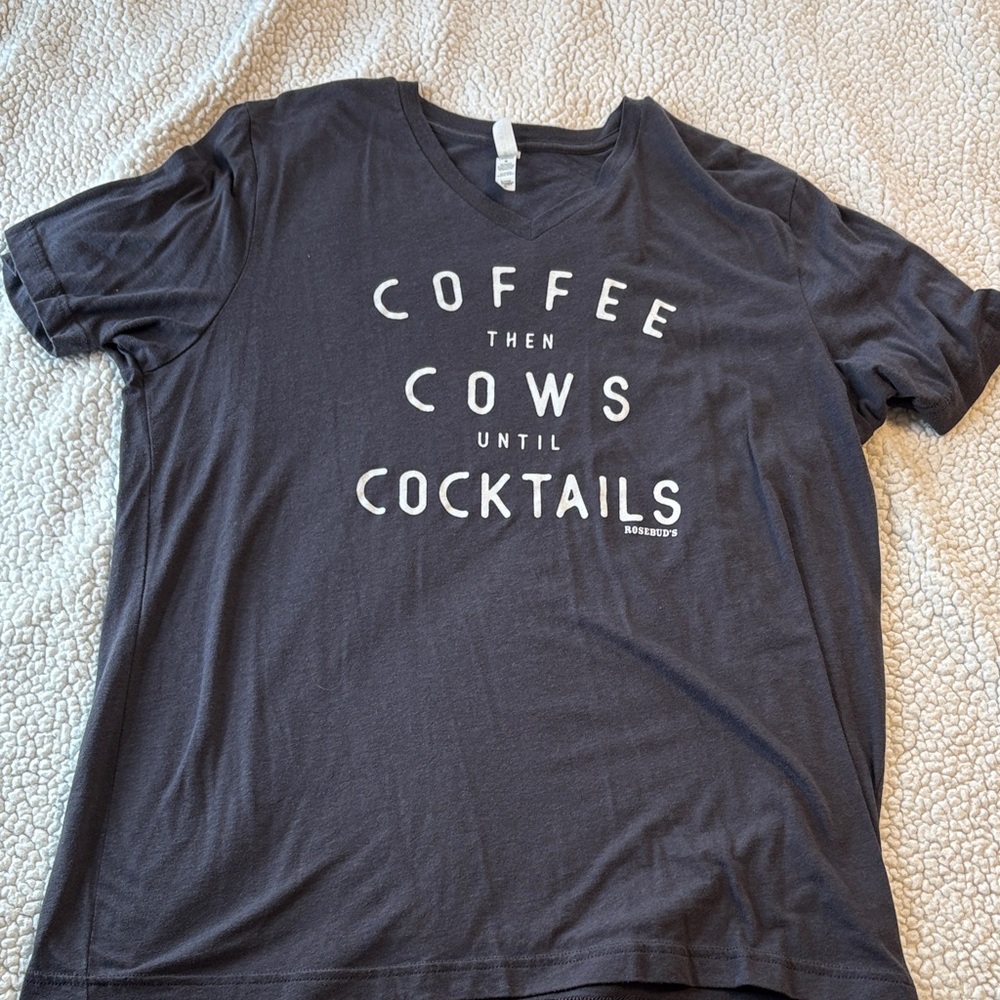 Gray Graphic Tee with Fun Slogan
